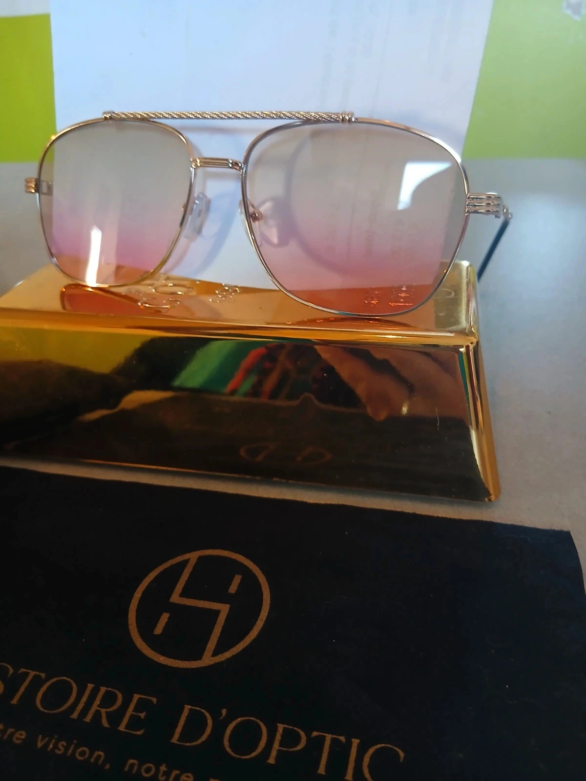 Lunettes Style Aviateur Vintage – Verres Dégradés (Histoire d’Optique)